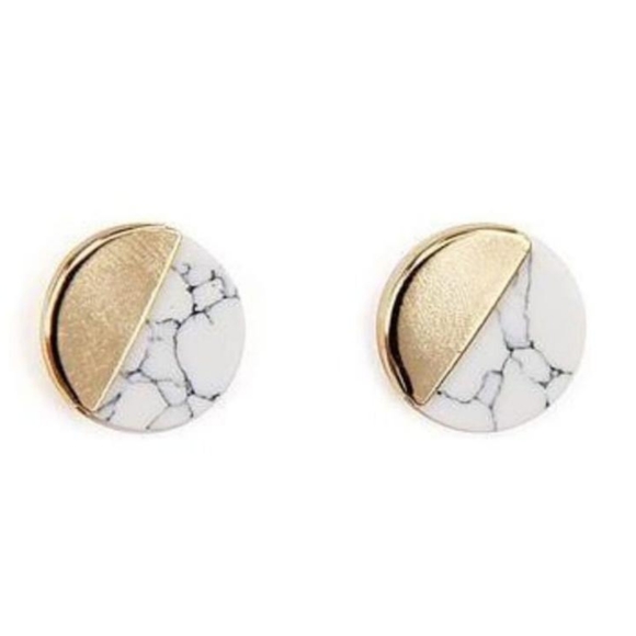 Stylish Marble studs, marble stud earrings - Picture 1 of 1
